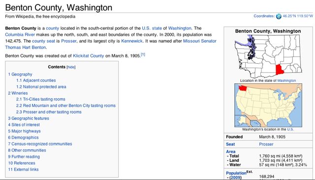 Wikipedia Benton County