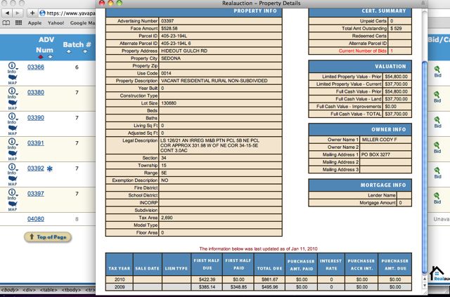 Yavapai Tax Sale Parcel