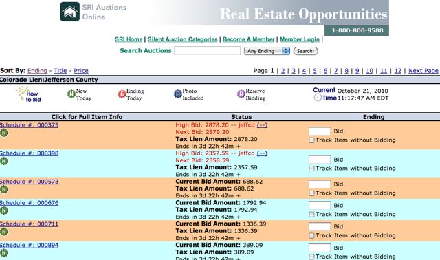 sri auction jefferson county colorado